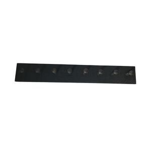 Long Black Wooden 8 Peg Coat Hook Wall Hanging Rack